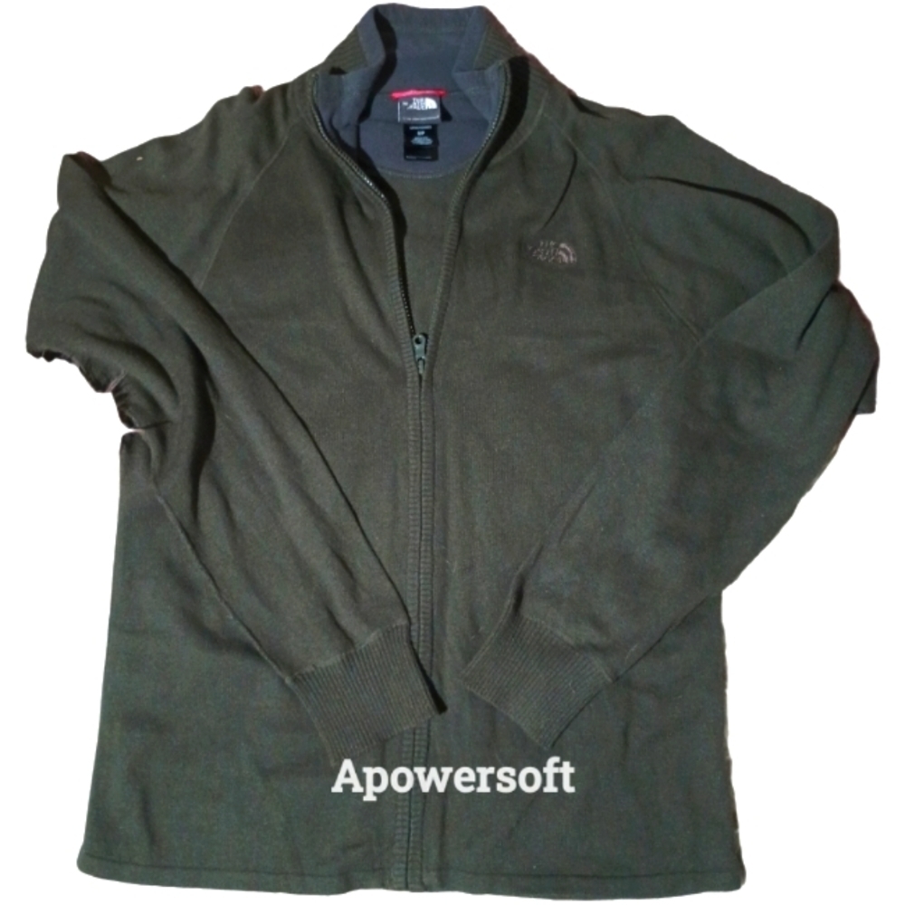 The North Face Sweater Zip up Men's Size Small olive Forest Green gorpcore